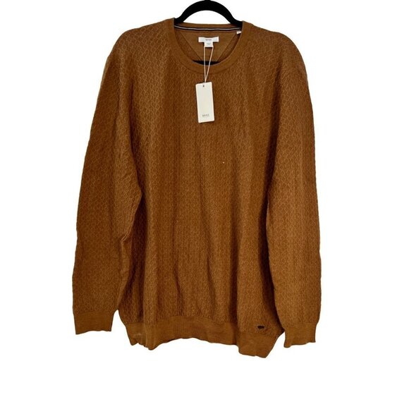 NWT BRAX FEEL GOOD Size 2XL Rick Crewneck Sweater Diamond Knit Merino/Silk - Picture 2 of 11